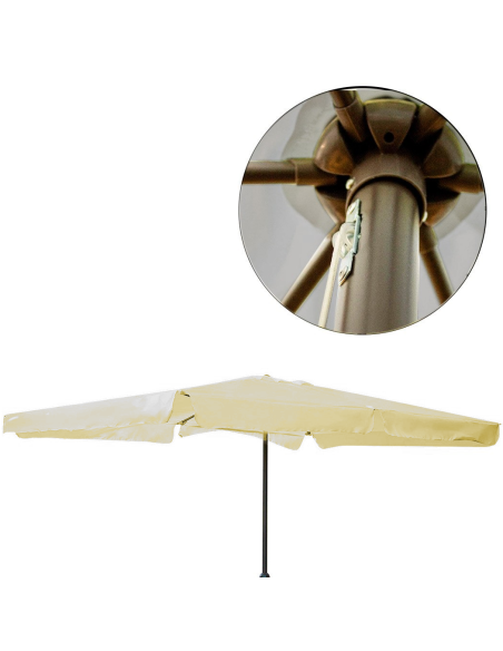 Ombrellone IMPERIA Palo Centrale 6 Stecche Rettangolare 3x2mt da Giardino