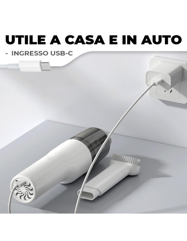 Mini Aspirapolvere Soffiatore Ricaricabile...