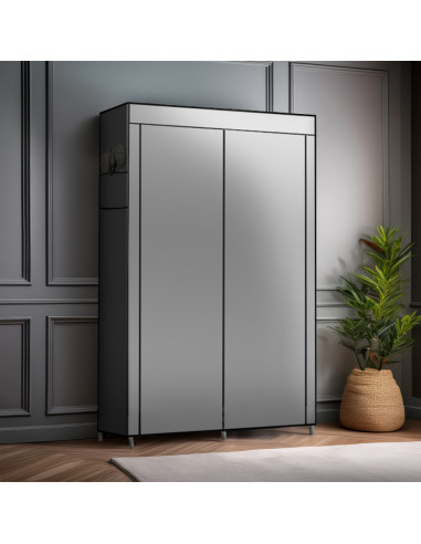 Armadio Guardaroba in Tessuto 2 Ante da...