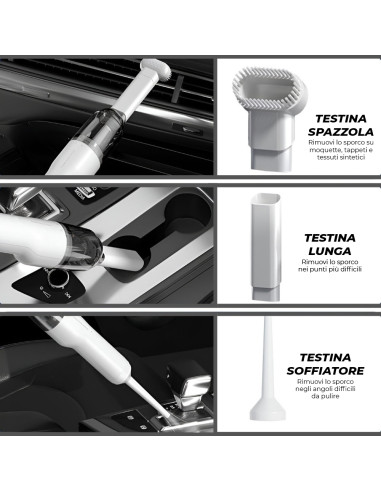 Mini Aspirapolvere Soffiatore Ricaricabile...