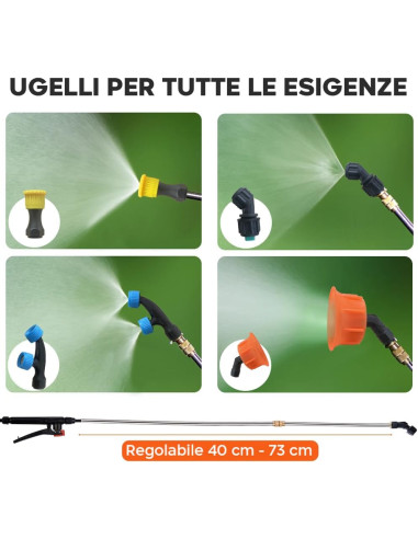 Nebulizzatore Manuale a Spalla 16lt Pompa...