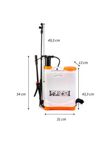 Nebulizzatore Manuale a Spalla 16lt Pompa...
