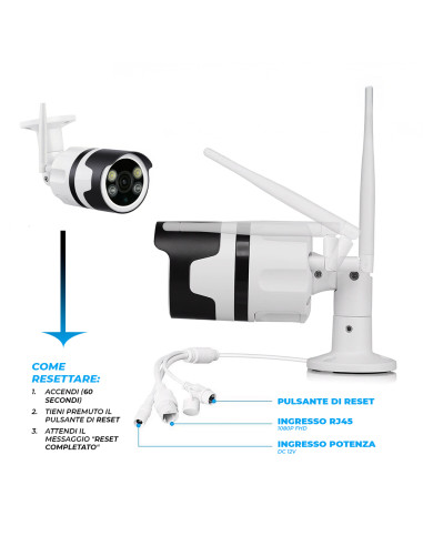 Telecamera di Sicurezza 4K Wi-Fi Sensore...