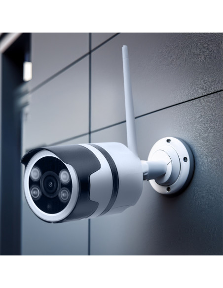 Telecamera di Sicurezza 4K Wi-Fi Sensore Movimento da Esterno Controllo Remoto