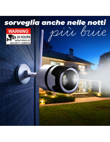 Telecamera di Sicurezza 4K Wi-Fi Sensore...