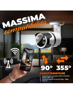 Telecamera di Sicurezza 4K Wi-Fi Sensore Movimento da... 2