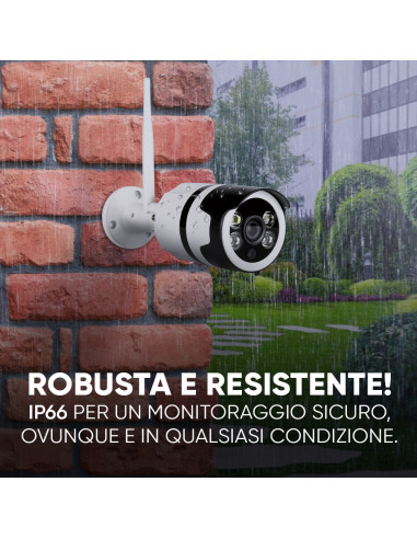 Telecamera di Sicurezza 4K Wi-Fi Sensore...