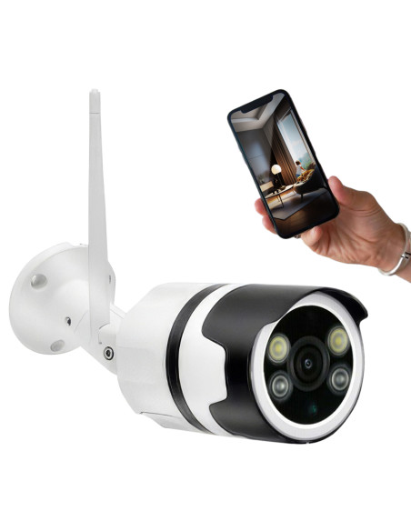 Telecamera di Sicurezza 4K Wi-Fi Sensore Movimento da Esterno Controllo Remoto