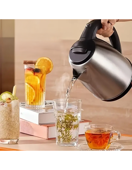 Bollitore Acqua Elettrico da 1500W capacità 1.8lt in Acciaio con Base Girevole