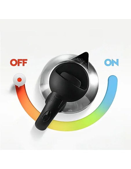 Bollitore Acqua Elettrico da 1500W capacità 1.8lt in Acciaio con Base Girevole