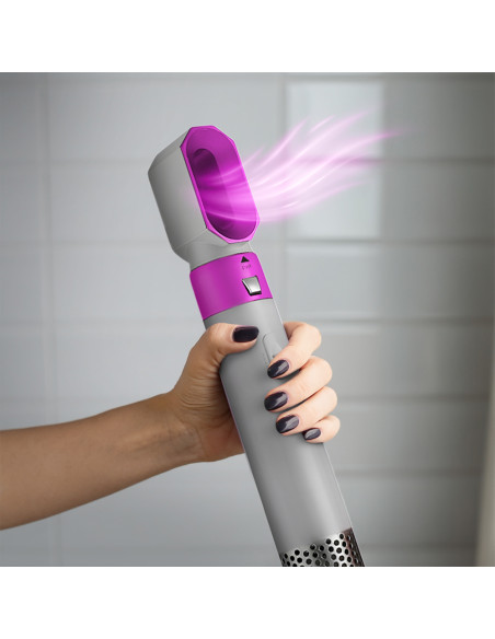 Asciugacapelli 5 in 1 con Cofanetto 1000W 5 Accessori Spazzola e Arricciacapelli