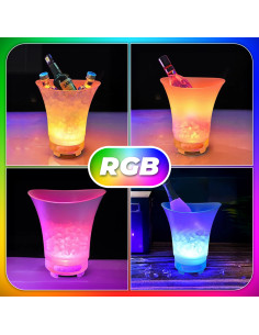 Secchiello Ghiaccio 7l Portabottiglie RGB Bluetooth Seau... 2
