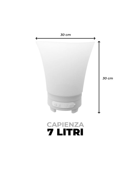 Secchiello Ghiaccio 7l Portabottiglie RGB Bluetooth Seau à Glace Ricaricabile