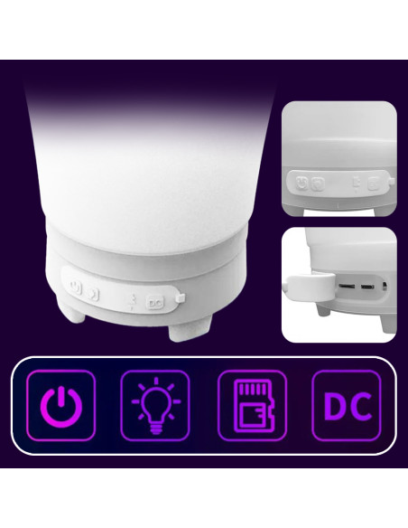 Secchiello Ghiaccio 7l Portabottiglie RGB Bluetooth Seau à Glace Ricaricabile