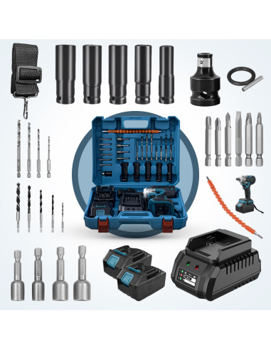 Trapano Avvitatore Doppia Batteria 48V...