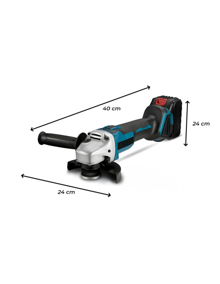 Smerigliatrice Angolare Cordless Elettrica Doppia Batteria 48V Disco Metallo 5"