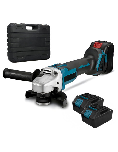 Smerigliatrice Angolare Cordless Elettrica Doppia Batteria 48V Disco Metallo 5"