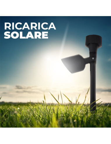 2pz Lampada Ricarica Solare 37cm da Esterno...