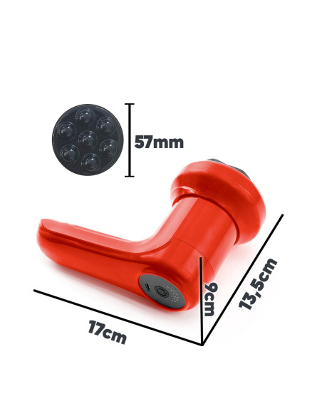 Massaggiatore per Corpo Elettrico Ricaricabile 4 Testine Vibrazione Regolabile