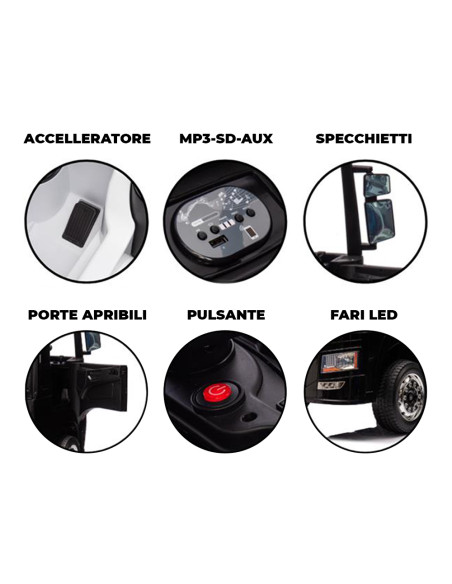 Macchina Elettrica per Bambini LT989  SCANIA 24v Mp3 player integrato