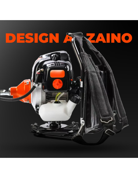 Decespugliatore a Zaino 52cc a Scoppio Tagliaerba a Benzina 2 Tempi da Giardino