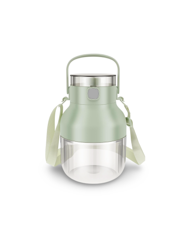 Frullatore Mixer Elettrico Ricaricabile Portatile 500ml Senza Fili con Cannuccia Verde