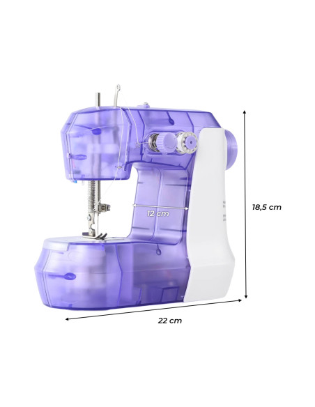 Mini Macchina da Cucire Elettrica a Pedale Design Portatile 7.2W Doppia Velocità