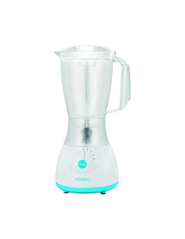 Image of Frullatore con Bicchiere HOWELL 350W Capacità 1.5lt 4 Velocità e Lame in Acciaio Azzurro052