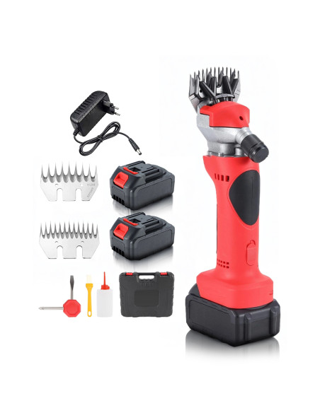 Tosatrice per Pecore Doppia Batteria 48V Ricaricabile Kit Acessori e Valigetta