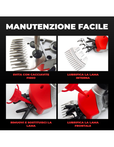 Tosatrice per Pecore Doppia Batteria 48V...