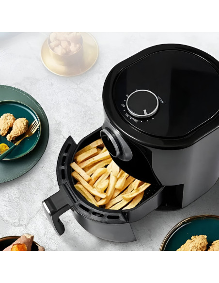 Friggitrice ad Aria 1000W capacità 4.5lt con Cestello Temperatura Regolabile