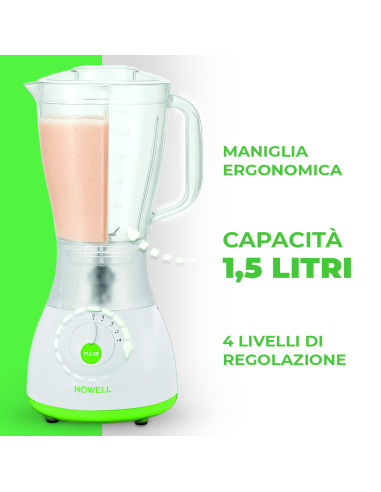 Frullatore con Bicchiere HOWELL 350W Capacità...