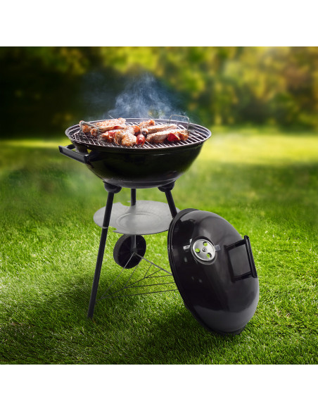 Barbecue Tondo Enrico Coveri Tondo BBQ Carbonella Coperchio Struttura in Metallo