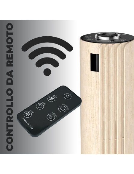Ventilatore a Piantana ROWENTA Design Ultra Slim Raffrescatore con Telecomando