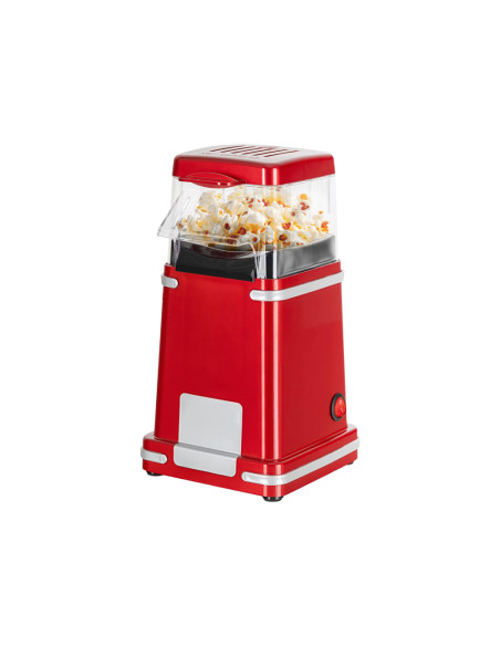 Macchina per Popcorn 1200W ad Aria Calda Rosso con Dosatore Popcorn in 3 Minuti