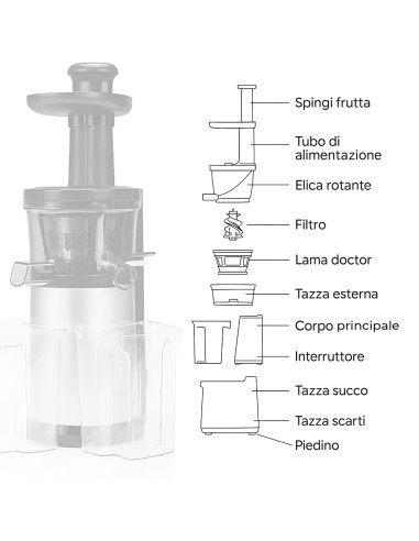 Estrattore di Succo Frutta e Verdura a Freddo...