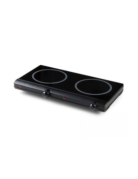 Piastra Elettrica Cottura Infrarossi in Vetroceramica 2400W a Doppia Piastra