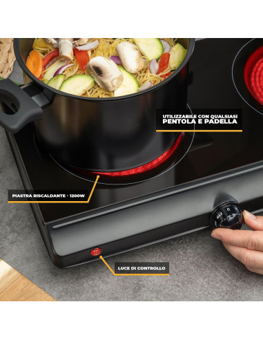 Piastra Elettrica Cottura Infrarossi in...
