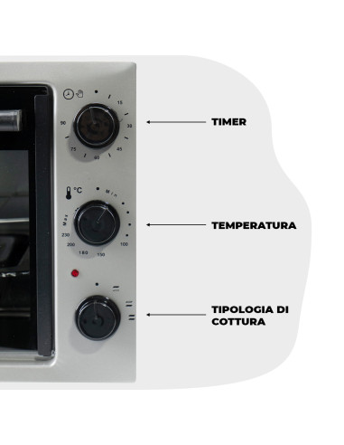 Fornetto Elettrico 32l Temperatura 230° Timer...