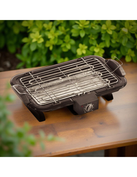 Barbecue Elettrico da Tavolo 2200W BBQ Portatile Griglia Temperatura Regolabile
