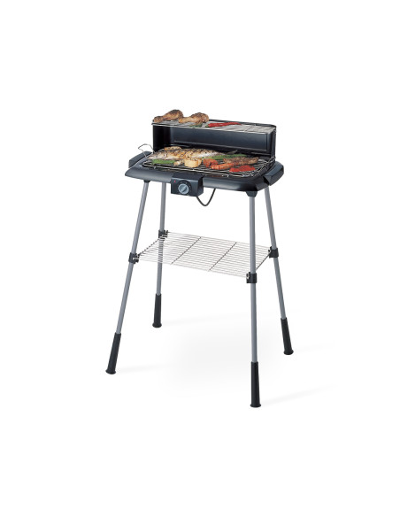 Barbecue Elettrico 2200W BBQ con Struttura H88cm Griglia Temperatura Regolabile