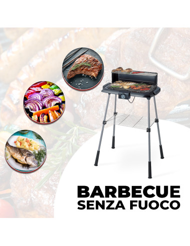 Barbecue Elettrico 2200W BBQ con Struttura...
