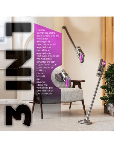 Aspirapolvere Cordless Portatile Wireless 120w...