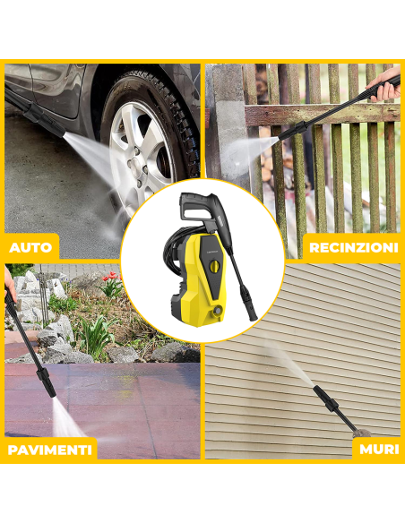 Idropulitrice Acqua Fredda Dictrolux 1400W 110bar Hydro Compact con Avvolgitubo