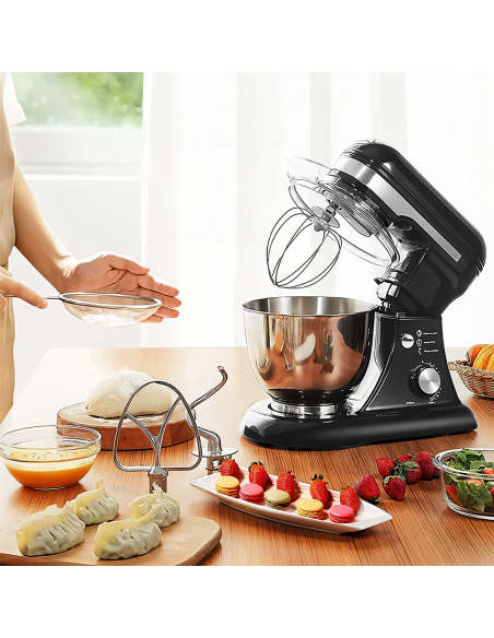 Impastatrice Planetaria 600W Robot Cucina Ciotola 5lt Sbattitore con Accessori