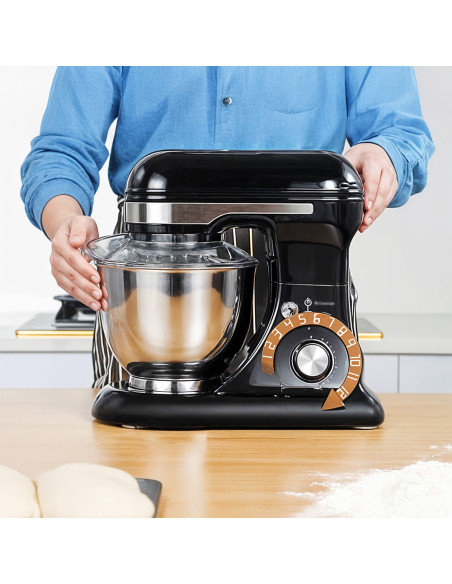 Impastatrice Planetaria 600W Robot Cucina Ciotola 5lt Sbattitore con Accessori