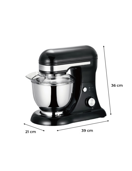 Impastatrice Planetaria 600W Robot Cucina Ciotola 5lt Sbattitore con Accessori