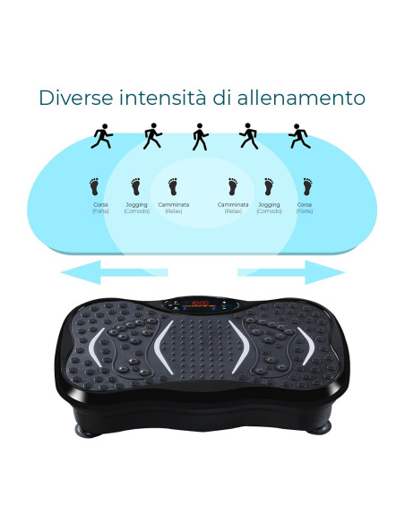 Pedana Allenamenti Elettrica con Vibrazione Elastici per Fitness Bluetooth