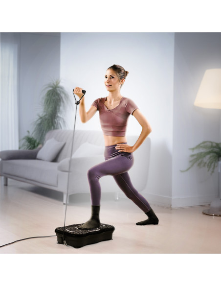 Pedana Allenamenti Elettrica con Vibrazione Elastici per Fitness Bluetooth