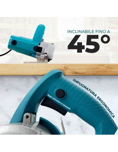 Sega Circolare Manuale 1250W Taglio 110mm Sega...